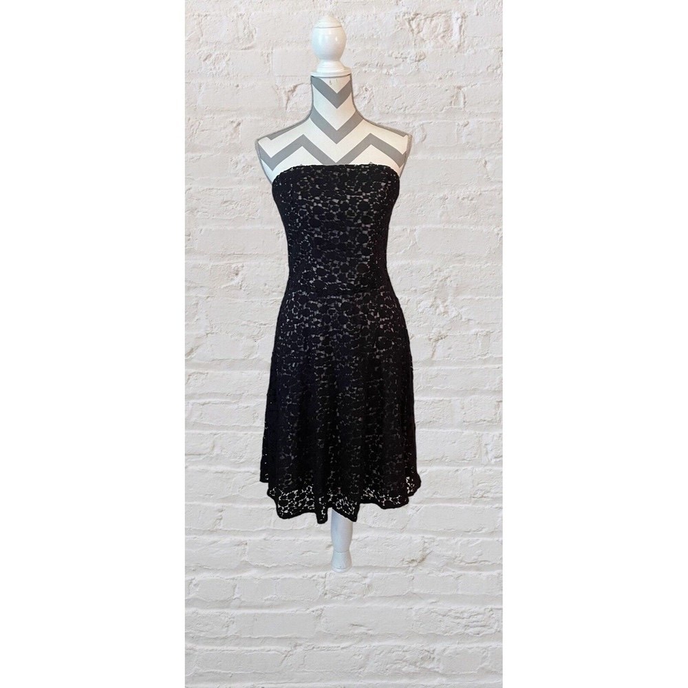 ANTHROPOLOGIE NWT $168 Burlapp Strapless Dress Black Size 10